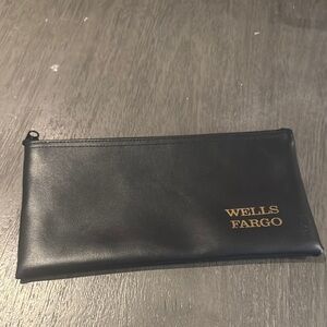Wells Fargo Bank money bag zippered made in USA